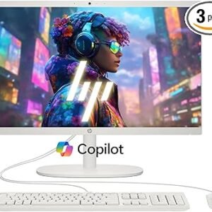 HP 22-1C24 AIO INTEL DUAL CORE 8GB/256SSD 21.5" FREEDOS WHITE COLOR (B13YBEA)