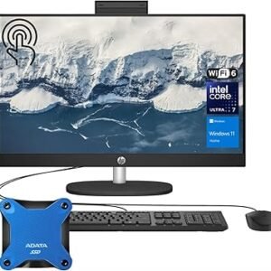 HP 24 ALL IN ONE INTEL UTRA7 155U 512SSD 8GB RAM 24 INCHES FHD TOUCHSCREEN DOS JET BLACK COLOUR PN: C36Y7EA