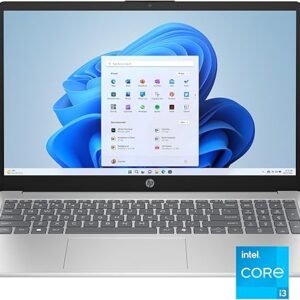 HP 15-FD0133 (Home / Office use) – Intel Core i3-N305 processor base frequency 0.80GHz, up to 3.80GHz 8GB DDR4 SINGLE SLOT – UPGRADABLE 256GB PCIe solid state drive 15.6-inch Full HD (1920 × 1080) display Windows 11 NATURAL SILVER B4KT4UA#ABA