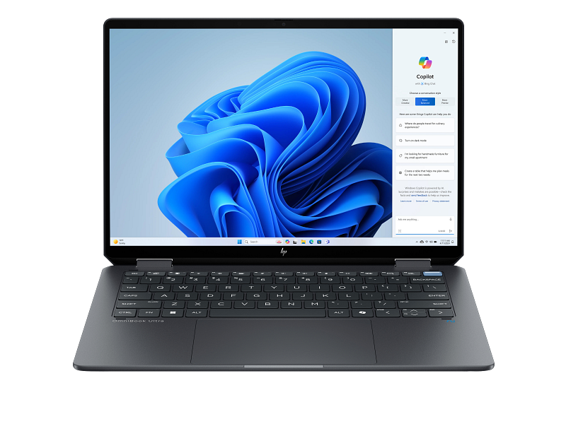HP OmniBook Ultra Flip 14-fh0019nia (Premium AI convertible · high memory) Intel® Core™ Ultra 7-258V (Series 2) 32GB LPDDR5x-8533 ONBOARD 1TB PCIe Gen4 NVMe™ SSD 14