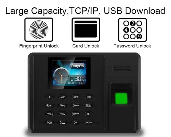 Eseye EY-260TW Advanced Biometric Fingerprint Time Attendance Recorder ...