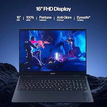 HP Omen 16 Gaming Laptop 16-ap0053dx 2.4ghz AMD Ryzen9-8940HX (16 Cores 32 Threads 64MB L3 Cache 5.3GHz Max Turbo Frequency) 1TB NVMe PCIe M.2 GEN4x4 SSD 32GB RAM DDR5 5600MHz 16.1