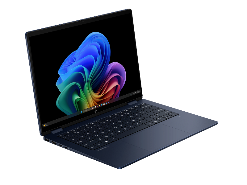 HP OmniBook X Flip 2-in-1 Laptop Next Gen AI 14-fm0009nia Intel Core Ultra 7 256V 16 GB LPDDR5x-8533 MT/s (onboard) 1 TB PCIe Gen4 NVMe M.2 SSD 14.0" Touch Screen Full-size Backlit Win 11 Atmospheric blue aluminum C1RD0EA