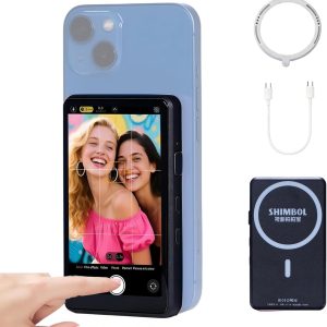 Shimbol P4 Black, 4" Touch Screen Wireless Vlog Selfie Phone Monitor