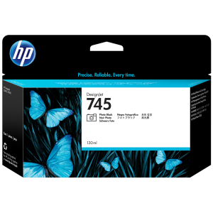 HP 745 130-ml DesignJet Photo Black Ink Cartridge, F9J98A