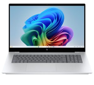 HP OmniBook X Laptop 17-dd0033dx (Large-screen AI workstation · high performance productivity) – Intel Core Ultra 7 258V (Series 2 AI-enabled processor) 32GB LPDDR5x-8533 MT/s RAM (ONBOARD – NON-UPGRADABLE) 2TB PCIe Gen4 NVMe M.2 SSD 17.3" diagonal FHD (1920×1080) TOUCHSCREEN Display Intel Arc Graphics BACKLIT KEYBOARD Windows 11 Home Glacier Silver PN: B5UH6UA#ABA