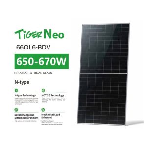 Jinko Tiger Neo N-Type 650W Bifacial Solar Cell Panel