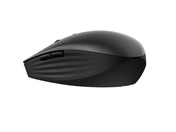 HP 710 Rechargeable Silent Bluetooth Mouse (Flagship premium mouse · executives / multi-device professionals) –BLUETOOTH 5.0 + USB DONGLE SILENT CLICK DESIGN MULTI-DEVICE SUPPORT (UP TO 3 DEVICES) FAST CHARGING UP TO 90 DAYS BATTERY LIFE TRACKS ON GLASS BLACK PN: 6E6F2AA