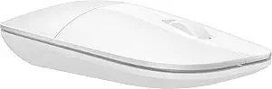 HP Z3700 Wireless Mouse (Slim premium wireless mouse · stylish workspace setup) –2.4GHz WIRELESS USB NANO RECEIVER (STORES INSIDE MOUSE) BLUE LED OPTICAL SENSOR UP TO 16 MONTHS BATTERY LIFE PLUG & PLAY Works on Multiple Surfaces WHITE PN: V0L80AA