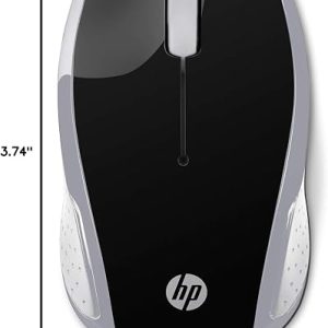 HP Wireless Mouse 200 (Affordable wireless mouse · everyday productivity) –2.4GHz WIRELESS CONNECTIVITY 1000 DPI OPTICAL SENSOR AMBIDEXTROUS DESIGN PLUG & PLAY – NO SOFTWARE REQUIRED Up to 10m Wireless Range Compatible with Windows / macOS / ChromeOS PIKE SILVER PN: 2HU84AA