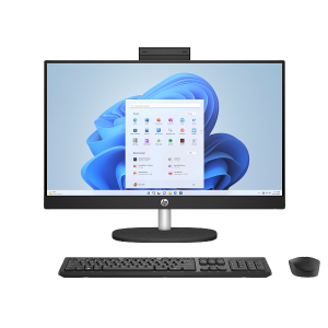 HP ALL-IN-ONE 24-CR1044NH PC INTEL CORE ULTRA 5 125U (UP TO 4.3 GHZ WITH INTEL TURBO BOOST TECHNOLOGY, 12 MB L3 CACHE, 12 CORES, 14 THREADS) 8 GB DDR5-5600 MT/S (1 X 8 GB) TRANSFER RATES UP TO 5600 MT/S. MEMORY SLOTS 2 SODIMM HARD DRIVE 512 GB PCIE NVME M.2 SSD, BT, WIFI, WEBCAM, DOS, USB KE MOUSE, 24” TOUCH SCREEN, (B40HWEA)