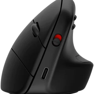 HP 920 Ergonomic Vertical Wireless Mouse (Flagship ergonomic mouse · executives / creators / long-hour professionals) –BLUETOOTH 5.3 + HP UNIFYING USB DONGLE VERTICAL ERGONOMIC DESIGN (REDUCES MUSCLE ACTIVITY BY 12%) DETACHABLE MAGNETIC WRIST REST MULTI-DEVICE SUPPORT (UP TO 3 DEVICES) UP TO 16 WEEKS BATTERY LIFE TRACKS ON ALMOST ANY SURFACE CUSTOMIZABLE BUTTONS NIGHTFALL BLACK PN: 6H1A4AA