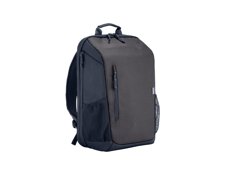 HP Travel 18L 15.6" Laptop Backpack (Expandable travel backpack · work / travel / school) – 18L CAPACITY (EXPANDABLE TO 21L) FITS LAPTOPS UP TO 15.6" WATER-RESISTANT LOCKABLE ZIPPERS TROLLEY STRAP Multiple Organization Pockets IRON GRAY PN: 6B8U6AA