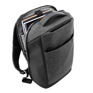 HP Renew Travel 15.6" Laptop Backpack (Premium travel backpack · professionals / students / commuters) –FITS LAPTOPS UP TO 15.6" WATER-RESISTANT EXTERIOR PADDED INTERIOR PROTECTION TROLLEY STRAP MULTIPLE STORAGE POCKETS Scratch / Dust Resistant CHARCOAL PN: 2Z8A3AA