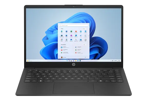 HP 14-ep2011wm Notebook PC (Entry everyday laptop · students / home users / essential productivity) –Intel Processor N150 (4 Cores, up to 3.60GHz) 4GB DDR4-3200 RAM | 128GB UFS Storage 14" HD (1366×768) Anti-Glare Micro-Edge Display Intel UHD Graphics Wi-Fi 6 + Bluetooth 5.3 Windows 11 Home Tranquil Pink PN: B5VU3UA#ABA