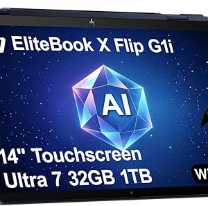 HP ELITEBOOK X Flip G1i NEXT GEN AI INTEL CORE ULTRA 7 256V (up to 47 TOPS) 32GB (ONBOARD) 1TBSSD 14-inch WUXGA (1920 × 1200) IPS TOUCHSCREEN WINDOWS 11 PRO WI-FI, BLUETOOTH. ATMOSPHERE BLUE COLOR B69E0ET