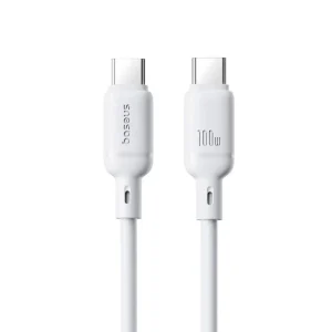Baseus OS Silky Series Fast Charging Cable Type-C to Type-C 100W 2m Moon White P10377704213-01