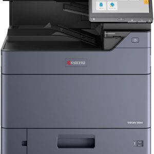 Key Features Functions: Print, Copy, Colour Scan, Optional Fax Print Speed: Up to 25 ppm (A4 Colour & Monochrome) Print Resolution: Up to 1,200 × 1,200 dpi Display: 10.1-inch full-colour touchscreen Processor: ARM Cortex-A53 1.6 GHz Memory: 4 GB RAM Storage: 32 GB SSD + 320 GB HDD (Standard) Automatic Duplex Printing: Standard Warm-Up Time: Approximately 18 seconds or less First Print Out Time: Monochrome: Approximately 7.0 seconds Colour: Approximately 9.2 seconds Printing Specifications Print Speed: 25 ppm (A4) 12 ppm (A3) Print Languages: PCL6 KPDL3 (PostScript 3 Compatible) PDF Direct Print XPS Connectivity: Gigabit Ethernet High-Speed USB 3.0 4 × USB Host Ports Standard Wi-Fi (802.11b/g/n) Optional Dual-Band Wireless LAN Mobile Printing: Apple AirPrint Mopria KYOCERA Mobile Print KYOCERA MyPanel Copy Specifications Copy Speed: Up to 25 cpm Copy Resolution: 600 × 600 dpi Multiple Copies: 1–9,999 Zoom Range: 25–400% Features: ID Card Copy Electronic Sort Border Erase Mirror Image Book Copy Blank Page Skip Form Overlay Page Numbering Scanning Specifications Scan Type: Colour and Monochrome Scan Speed: Up to 100 ipm (Simplex) Up to 200 ipm (Duplex) with optional Dual Scan Document Processor Scan Destinations: Email SMB FTP USB WSD TWAIN File Formats: PDF Searchable PDF (Optional OCR) TIFF JPEG XPS OpenXPS Paper Handling Standard Paper Capacity: 2 × 500-sheet paper cassettes 150-sheet multipurpose tray Maximum Paper Capacity: Up to 7,150 sheets Standard Output Capacity: 500 sheets Maximum Output Capacity: Up to 4,300 sheets Supported Paper Sizes: A6 to SRA3 Banner printing up to 1,220 mm Paper Weight: 52–300 gsm (cassette and multipurpose tray) Duplex: 64–256 gsm Security Features Secure Print User Authentication Secure Boot Trusted Platform Module (Optional) IPsec SSL/TLS Encryption SNMPv3 Data Encryption HDD Data Overwrite Network Authentication Supported Operating Systems Windows Windows Server macOS Linux ChromeOS Dimensions & Weight Dimensions (W × D × H): Approximately 602 × 665 × 790 mm Weight: Approximately 90 kg Ideal For Medium and large enterprises Government offices Educational institutions Healthcare facilities Corporate departments Centralized print and copy environments