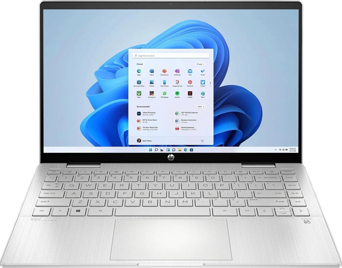 HP Pavilion x360 14-dy2050wm 2-in-1 Intel Core i5-1235U Processor (up to 4.40GHz)  8GB DDR4-3200 RAM  256GB PCIe NVMe M.2 SSD  14
