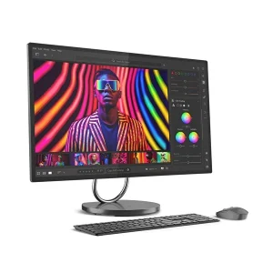 LENOVO YOGA AIO 9 32IRH8 32” INCHE ALL-IN-ONE DESKTOPMTM: F0HH0000US KEY FEATURES 13TH GENERATION PROCESSOR: INTEL CORE I9-13900H PROCESSOR (E-CORE MAX 4.10 GHZ, P-CORE MAX 5.40 GHZ WITH TURBO BOOST, 14 CORES, 20 THREADS, 24 MB CACHE) MEMORY: 16GB DDR5 RAM STORAGE: 512 GB PCIE GEN4 NVME M.2 SSD GRAPHICS: INTEGRATED INTEL IRIS XE GRAPHICS DISPLAY: 31.5 UHD (3840 X 2160) IPS, 3-SIDE NARROW BEZELS 16:9 100% SRGB HDR600 WIRELESS KEYBOARD AND MOUSE DOLBY ATMOS STEREO SPEAKERS FOR SEAMLESS VIDEO CONFERENCING ADJUSTABLE ERGONOMIC STANDS (SUCH AS THE ULTRAFLEX V STAND) PROVIDING HEIGHT TILT PIVOT, AND SWIVEL ADJUSTMENTS SIDE PORTS: 3 X USB-A 3.2 GEN 2 (10 GBPS DATA TRANSFERS) 1 X HEADPHONE/MICROPHONE COMBO JACK REAR PORTS: 1 X USB-C 3.2 GEN 2 3 X USB-A 3.2 GEN 11 X DISPLAYPORT OUTPUT 1 X HDMI COMBO 1 X GIGABIT ETHERNET RJ45 INTEGRATED INTEL WI-FI 6E AND BLUETOOTH 5.3 AND WIRELESS NETWORKING OPERATING SYSTEM: WINDOWS 11 PRO 64-BIT COLOR STORM GREY