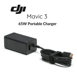 The DJI Mavic 3 Series Power Adapter (65W Portable Charger) is the official fast charger for the DJI Mavic 3 Series drones. It supports USB-C Power Delivery (PD) fast charging and can charge the aircraft battery, remote controller, or other compatible USB devices efficiently. Key Features Designed for: DJI Mavic 3 Series Rated Power: 65 W Input Voltage: 100–240 V AC, 50/60 Hz, 2 A USB Outputs: 1 × USB-C (Power Delivery) 1 × USB-A Fast Charging: Supports USB-C PD for rapid charging Dual Device Charging: Charge the flight battery and another USB device simultaneously Compact & Portable: Lightweight design for travel and field operations Technical Specifications Specification Details Product DJI Mavic 3 Series Power Adapter Rated Power 65 W Input 100–240 V AC, 50/60 Hz, 2 A USB-C Output 5V⎓5A, 9V⎓5A, 12V⎓5A, 15V⎓4.3A, 20V⎓3.25A USB-A Output 5V⎓2A Charging Protocol USB-C Power Delivery (PD) Compatibility DJI Mavic 3, Mavic 3 Classic, Mavic 3 Pro, DJI RC, DJI RC Pro, Mavic 3 Intelligent Flight Battery Package Contents DJI 65W Portable Charger USB-C Charging Cable AC Power Cable (region dependent)