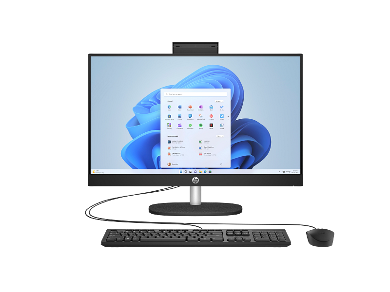 HP 24-CR0126NH ALL-IN-ONE PC DESKTOP INTEL CORE i7-1355U 13TH GEN DDR4 16GB/512SSD 23.8-INCH FULL HD (1920×1080 IPS TOUCHSCREEN, FREEDOS BLACK COLOR 91H33EA#BH5