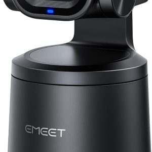 EMEET PIXY Wireless (E7002111) 4K Wireless AI PTZ Camera Sony 1/2.55” CMOS Sensor 8MP 4K UHD @ 30fps 1080p @ 60fps 97° FOV AI Auto Tracking 310° Pan 180° Tilt HDR Up to 8-Hour Battery MicroSD Support up to 1TB RTMP Streaming 3.5mm External Mic Support USB-C Connectivity