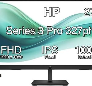 HP SERIES 3 PRO 327PE FHD IPS BUSSINES MONITOR VESA MOUNT WITH AUDIO AND ADJUSTABLE HEIGHT 100 HZ REFRESH RATE 5MS RESPONSE TIME HDMI DISPLAY PORT VGA PORT AND AUDIO PORT