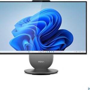 Lenovo Yoga AIO 27IAH10 DESKTOP (Premium AI All-in-One · executives / creators / premium workspace) –Intel Core Ultra 7 255H Processor (up to 5.10GHz AI-READY PLATFORM) 16GB LPDDR5X RAM | 1TB PCIe Gen4 NVMe M.2 SSD 27" QHD (2560×1440) 120Hz IPS Display Intel Arc 140T Graphics 5MP IR CAMERA WIRELESS KEYBOARD & MOUSE INCLUDED Wi-Fi 7 + Bluetooth 5.4 Windows 11 Home Luna Grey PN: F0J20012US