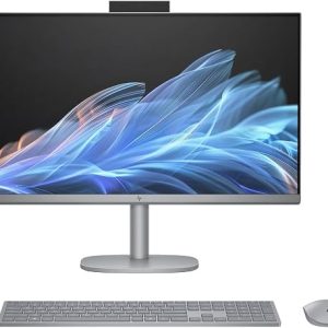 HP OmniStudio X 27-cs0009 27" All-in-One Desktop PC (Premium AI All-in-One · executives / professionals / modern workspaces) –Intel Core Ultra 5 125H Processor (up to 4.50GHz AI-READY PLATFORM) 16GB DDR5-5600 RAM (2×8GB UPGRADABLE) 512GB PCIe Gen4 NVMe M.2 SSD 27" FHD (1920×1080) IPS Display Intel Graphics 5MP IR WEBCAM HP 710 USB KEYBOARD & MOUSE INCLUDED Windows 11 Home Meteor Silver English/French Canadian Keyboard PN: B08X2AA#ABL