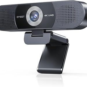 EMEET SmartCam C980 Pro 4K 4K Webcam (3840×2160 @ 30 fps) 60°–98° Adjustable Field of View 4-Mic Noise-Cancelling Array + 2 Built-in Speakers Fixed Focus USB-A Plug-and-Play Magnetic Privacy Cover + Tripod Thread Compatible with Windows & macOS Zoom Teams Skype etc E3132111