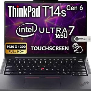 LENOVO THINKPAD T14s AI PC INTEL UTRA 7 165U 16GB RAM 512 SSD 14.0 FHD TOUCHSCREEN WUXGA SPILL RESISTANT BACKLIT KEYBOARD FINGERPRINT WLAN BT WIN 11 PRO 21LSS1TQ00