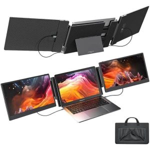 V2COM F2 Triple Portable Laptop Monitor - 14 Inch