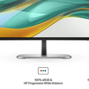 HP SERIES 5 PRO 524PF FHD DISPLAY MONITOR 100 Hz REFRESH RATE WITH HDMI, DISPLAY PORT, USB A AND USB-B HUB ENABLEMENT PORT EYE EASE HP DISPLAY MANAGER FULL ERGONOMIC SET UP ETC SILVER COLOR WITH DUAL DISPLAY CAPACITY