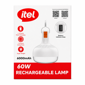 itel IEB-60 — 60W Rechargeable Lamp Bulb