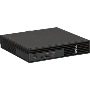 Key Specifications Feature Specification Model Dell Pro Micro QCM1250 Form Factor Micro Desktop Processor Up to Intel® Core™ Ultra 7 265T CPU 20 cores, up to 5.3GHz NPU 13 TOPS Graphics Integrated Intel Graphics RAM 16GB DDR5-5600 in the listed configuration Maximum RAM Up to 64GB DDR5 Storage 512GB PCIe NVMe SSD in the listed configuration Storage Expansion 2 × M.2 SSD slots Operating System Windows 11 Pro Wireless Intel Wi-Fi 6E + Bluetooth Ethernet Gigabit Ethernet Power 65W / 90W adapter options Chassis Volume 1.18L Dimensions 182 × 36 × 178 mm Weight Approx. 1.16–1.40 kg Dell lists the QCM1250 with multiple processor configurations, including Core Ultra 5 235T, Core Ultra 7 265T, and selected 14th-generation Core processors, so the exact CPU/RAM/SSD depends on the specific configuration. Ports Front 1 × USB-C 3.2 Gen 2 (10Gbps) 1 × USB-A 3.2 Gen 1 (5Gbps) 1 × 3.5mm headset jack Rear USB-A ports 2 × USB 2.0 DisplayPort 1.4a HDMI 2.1 RJ-45 Gigabit Ethernet Power connector Optional I/O module depending on configuration Ideal For Business and enterprise computing Office productivity Accounting and ERP applications Reception/front-desk systems Digital signage Professional multitasking Small workspaces Corporate deployments