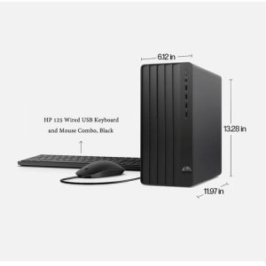 HP Pro Tower 290 G9 PCI Desktop PC Intel Core i7-14700 8 GB DDR4-3200 MT/s (1 x 8 GB) 512 GB PCIe NVMe M.2 SSD 22 Inch Monitor FreeDOS DV1T7ET