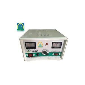 30A maximum charging current Selectable 12V/24V output Adjustable current control Analog ammeter and voltmeter Overload protection Over-voltage protection Reverse-polarity protection Temperature protection Short-circuit protection Suitable for inverter and deep-cycle batteries