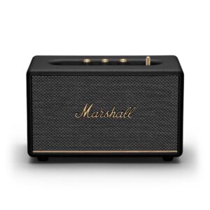 Key Specifications Specification Details Brand Marshall Model Acton III Type Home Bluetooth Speaker Sound Stereo Frequency Response 45–20,000 Hz Maximum SPL 95 dB @ 1 m Woofer Amplifier 30W Class D Tweeter Amplifiers 2 × 15W Class D Bluetooth Bluetooth 5.2 Bluetooth Range 10 m / 30 ft Wired Input 3.5mm Wi-Fi No App Marshall Bluetooth App Dimensions 260 × 170 × 150 mm Weight 2.85 kg Water Resistance No Colour Black