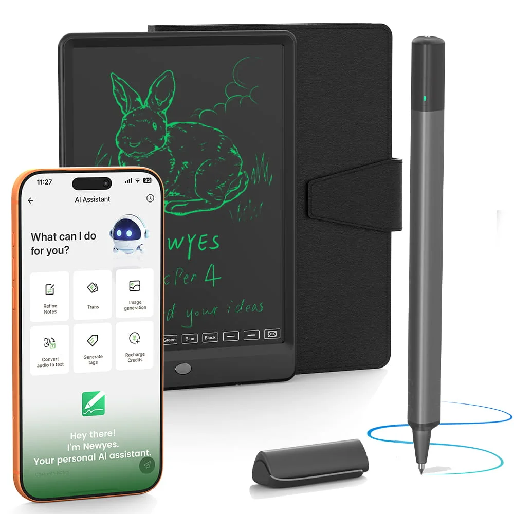NEWYES SyncPen 4 AI Smart Pen with Digital Notebook Notepad LCD Writing Tablet AI Summarize Mindmap