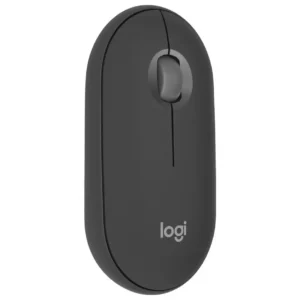 Logitech Pebble Mouse 2 M350s Wireless Mouse – Tonal Graphite (910-007015) Slim Wireless Optical Mouse Bluetooth Low Energy 400–4000 DPI Adjustable Sensitivity 3 Buttons SilentTouch Technology Customizable Middle Button Connect Up to 3 Devices 10m Wireless Range 1 × AA Battery Up to 24 Months Battery Life Compatible with Windows macOS Linux ChromeOS Android & iPadOS Graphite