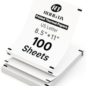 Rongta Thermal Printer Paper 8.5 x 11 Inch 100 Sheets