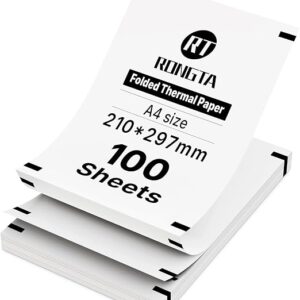 Rongta A4 Thermal Paper 100 Sheets Fold Quality