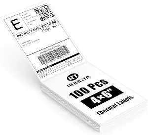 RONGTA 4x6 Fanfold Thermal Shipping Labels White