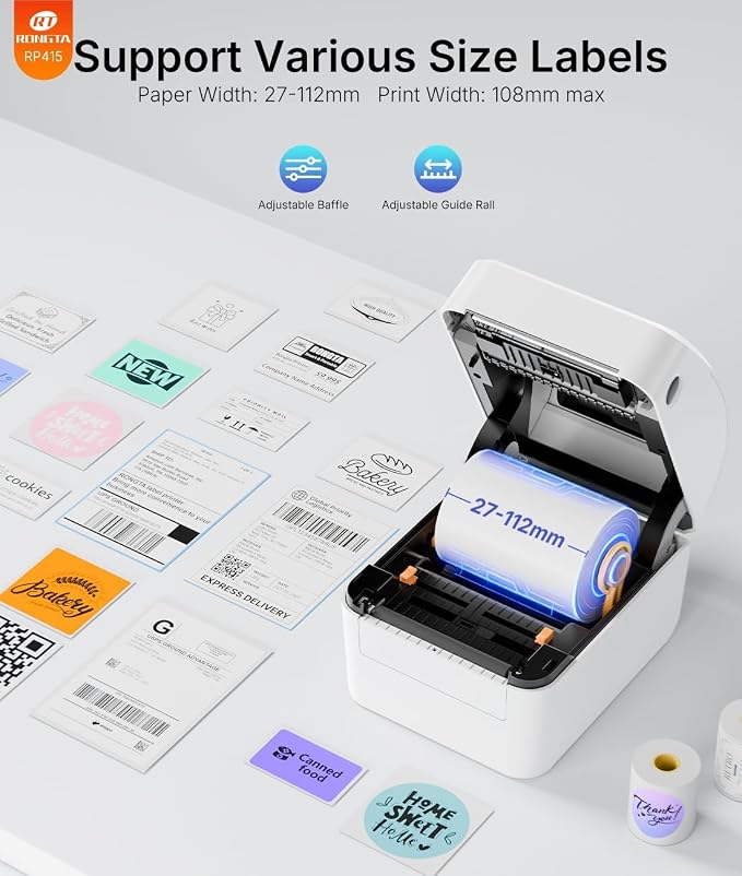 61phr8btJEL._AC_SX679_ Rongta Bluetooth Shipping Label Printer RP415 - Fast