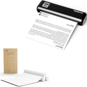 Rongta F82 Black Portable Printer with 3 Roll Thermal Printer Paper
