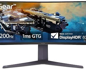 LG 45GR65DC-B 45" UltraGear QHD 1440P 1ms 200Hz Curved Gaming Monitor with VESA DisplayHDR 600