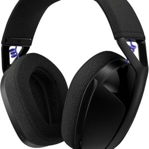 Logitech G321 LIGHTSPEED Wireless Gaming Headset – Black (981-001563) Wireless Gaming Headset 40mm Audio Drivers 2.4GHz LIGHTSPEED Wireless + Bluetooth 5.2 Flip-to-Mute Boom Microphone 20+ Hours Battery Life 20Hz–20kHz Headphone Frequency Response Memory Foam Ear Cushions Lightweight 210g Design Up to 10m Wireless Range USB-A LIGHTSPEED Receiver USB-C Charging Black