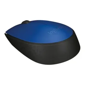 Logitech M171 Wireless Mouse – Blue Black (910-004640) Compact Wireless Optical Mouse 2.4GHz Wireless Connectivity 1000 DPI Optical Tracking 3 Buttons Line-by-Line Scrolling USB-A Nano Receiver Up to 10m Wireless Range Ambidextrous Design 1 × AA Battery Included Up to 12 Months Battery Life Plug-and-Play Windows macOS ChromeOS & Linux Compatible Blue Black