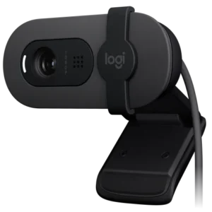 Logitech Brio 100 Full HD Webcam – Graphite (960-001585) Full HD 1080p Webcam 1920 × 1080 @ 30fps 2MP Camera Fixed Focus 58.9° Diagonal Field of View RightLight 2 Auto Light Correction Built-in Mono Microphone Integrated Privacy Shutter USB-A Connectivity 1.5m Attached Cable Windows 10+ macOS 10.15+ & ChromeOS Compatible Graphite